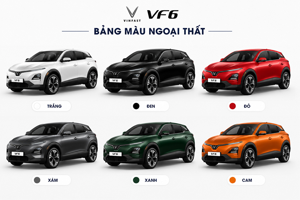 Hình Ảnh Và Màu Sắc VinFast VF 6