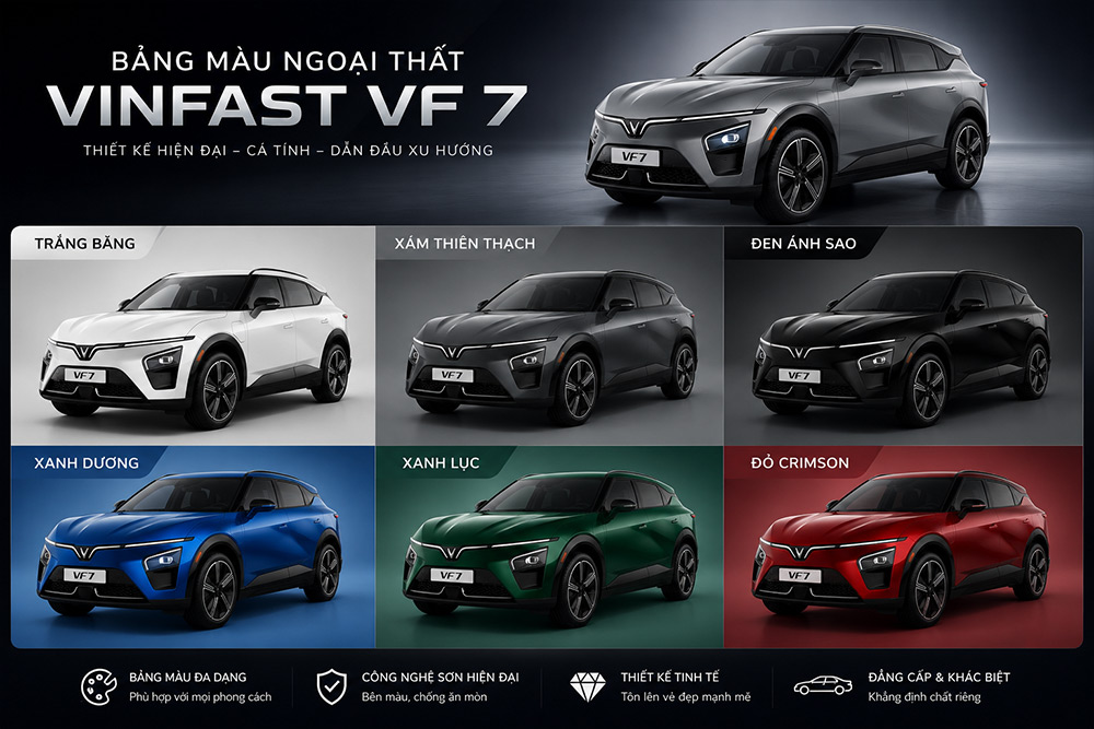 VinFast VF 7 Có Những Màu Nào?