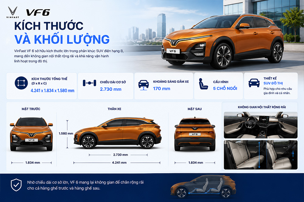Kích Thước Và Khối Lượng vf 6