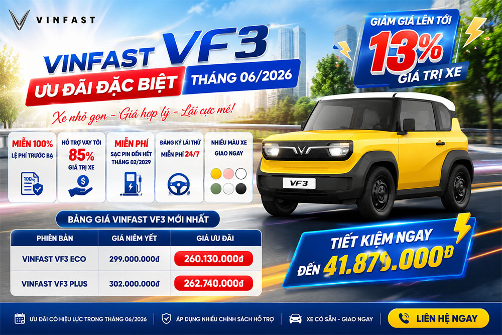Vinfast VF3 giá bao nhiêu